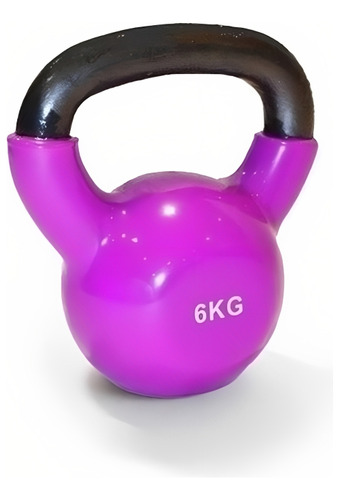 Pesa Rusa Coated Kettlebell 6 Kg Fitness Para Entrenamiento