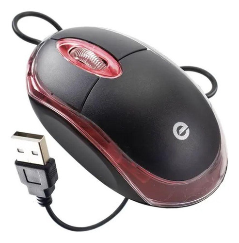 Mouse Usb Mini Led 1000 Dpi Pc Notebook Ms-9 Exbom Preto