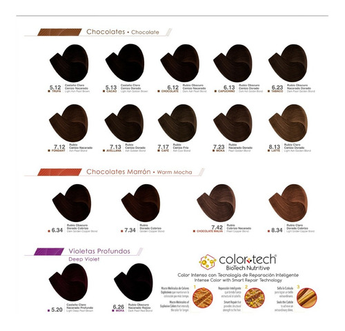 Colortech 3 Tinte Profesional Cabello Tono Elegir Tubo 90g