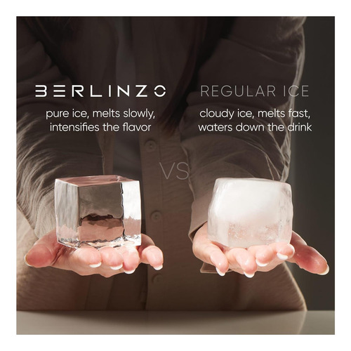 Berlinzo Premium Clear Cube Maker Mold 8 Grandes Cubitos De