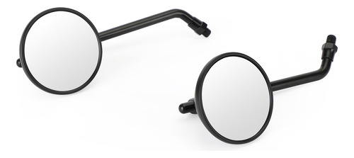 Mirror 3 Round Black Para Café Classic Bobber Chopper Custom