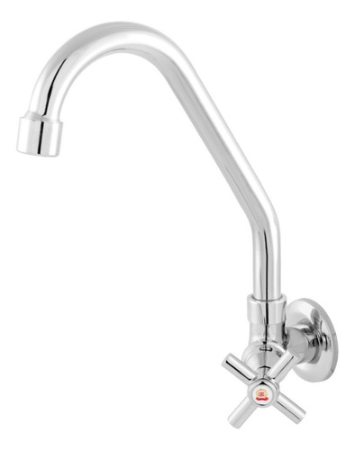 Torneira De Parede Para Cozinha 1167 C67 Cromada Acabamento Metal Cromado