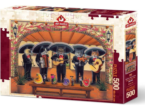 Rompecabezas Mariachi Miau 500 Piezas, Art Puzzle