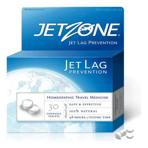 Jetzone Jet Lag Prevencion Homeopatica, 30 chewable Tabletas