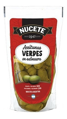 Imagen 3 de 3 de Combo Aceitunas Verdes Doypack Nucete 300 Gr X 3