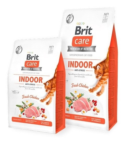 Brit Care Alimento Gato Indoor Anti Estres 7kg Razas