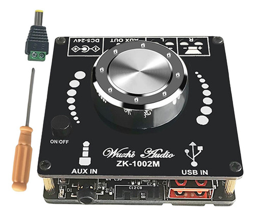 Placa Amplificadora De Áudio Zk-1002m, 2*100w, 2 Canais,