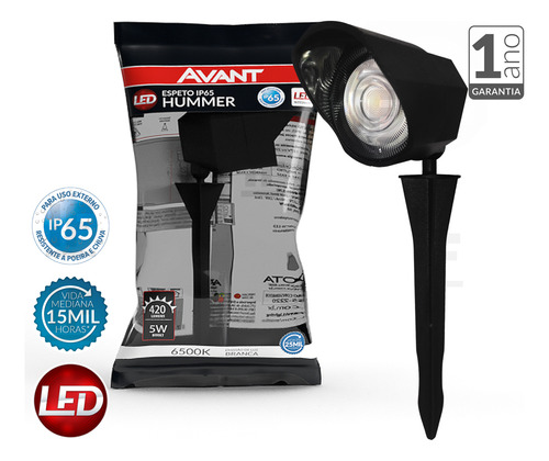 Espeto Led Jardim 5w Avant Prova D'água