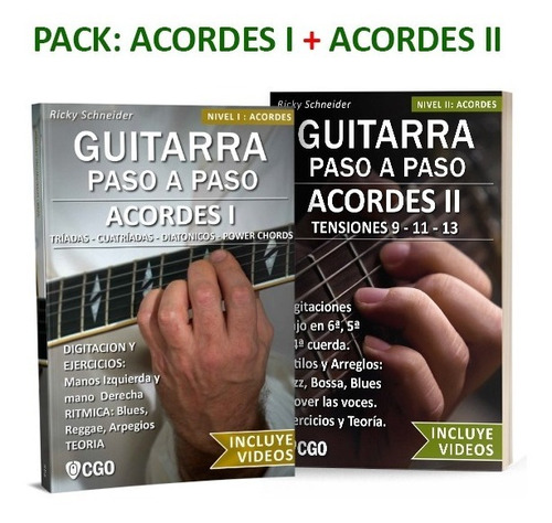 Pack Acordes I + Acordes I I Guitarra Paso A Paso Videos Hd