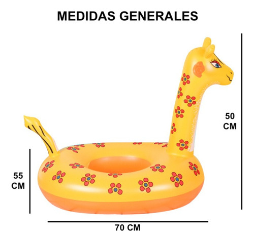 Inflable Flotador Jirafa Andadera Alberca Playa 2-5 Años