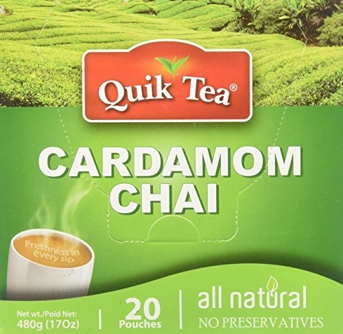 Quik Tea All Natural Cardamom Chai Latte Mix Hecha De Assam 