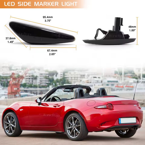 Direccionales Mazda Mx-5 Led Laterales Para Salpicadera Negro