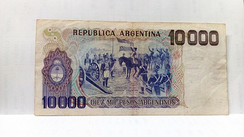 Billete De 10000 Pesos Argentinos - Serie 35.830.584 A (Usado)