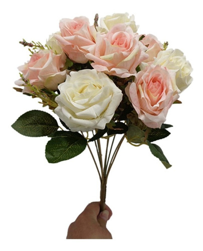 1 Buquê De Rosas Artificial Tamanho Grande Casamento 7422