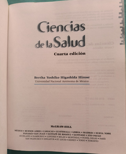 Ciencias De La Salud. Higashida - 4ta Ed. Mcgraw Hill (Usado)