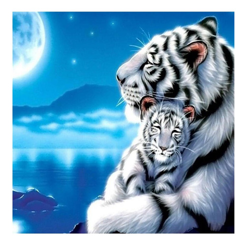 Kit De Pintura Tigre Impreso Diy 5d Diamante Decoración