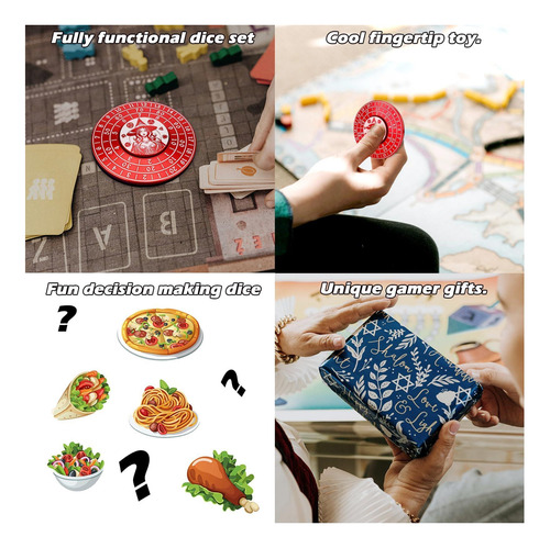 Juego Pjoy Spinner Dice 7 En 1 Dnd Dne Dice Incorporado D4,