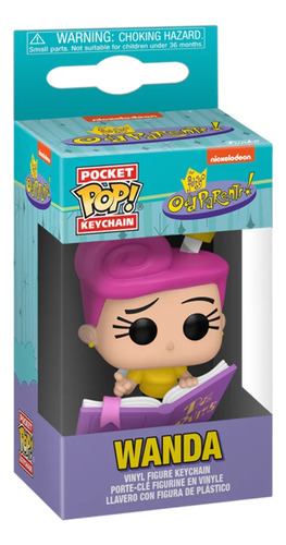 Llavero Pop Pocket Keychain Wanda Los Padrinos Mágicos Rosa Chicle