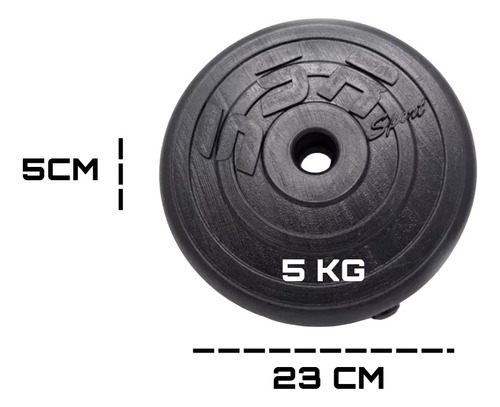 Barras Mancuernas Discos 100 Libras 10 Discos Set Gym Negro