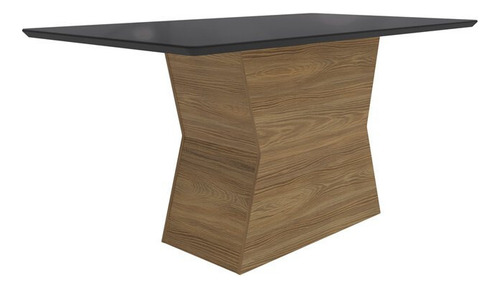 Conjunto De Mesa Com 6 Cadeiras Kappesberg Tilia Cor Nogueira