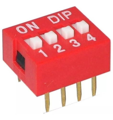 Interruptor Dip Switch 4 Bits  Pack 50 Piezas
