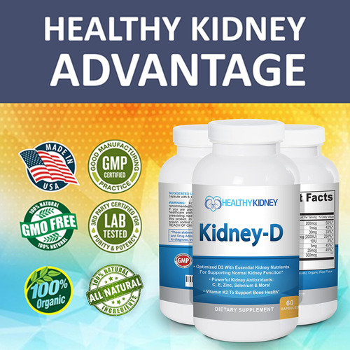 Kidney Restore Kidney-d Vitamina D3 Soporte Renal 60 Ct