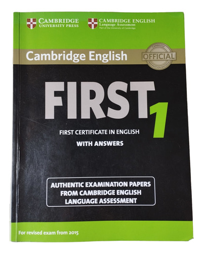 Libro Cambridge First 1 Student's Book With Answers Rev.2015