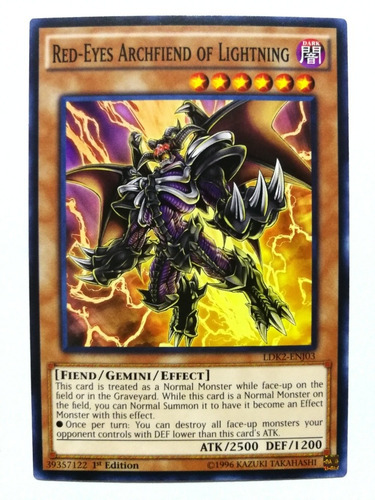 Red-eyes Archfiend Of Lightning Yugioh (comun) (Usado)
