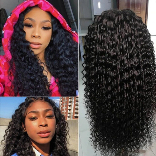 D2 Peruca De Cabelo Encaracolado Peruano Glueless Lace Front