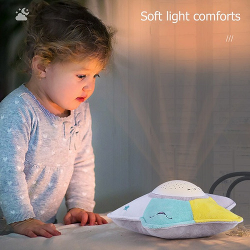 Imagem 2 de 6 de Almofada Estrela Mini Projetor Ruídos Brancos Infantil