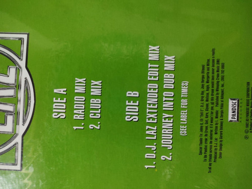Dj Laz Journey Into Bass Vinilo,lp,acetato Imp (Usado)