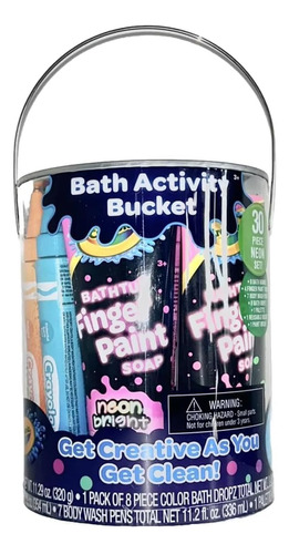 Cubo De Actividades Para Baño Crayola, Juego De Neón De 30 P