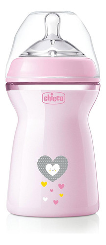 Chicco Biberón Natural Feeling 330 Ml Rosa Para Bebés 