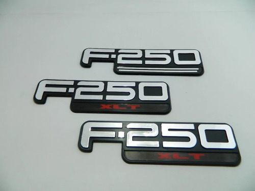 Kit Emblemas F-250 Xlt F250 Xlt Traseiro/ Laterais