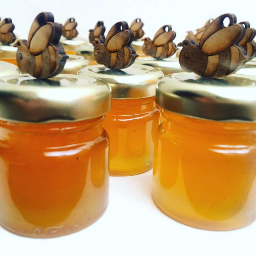 40 Tarritos De Cristal 1 Oz. Miel 100% Pura Para Recuerdos