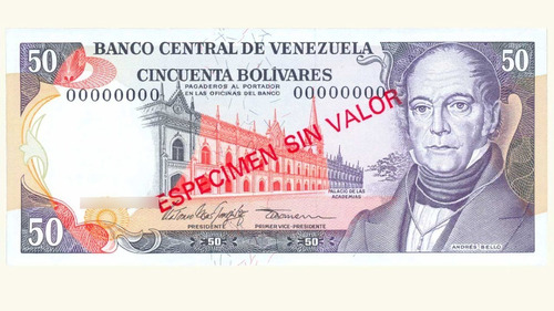 Venezuela, 50 Bolívares, Febrero-05-1998, Serie 8, Unc.