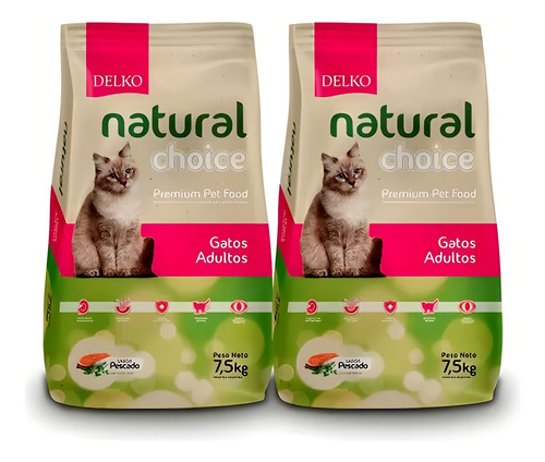 Alimento Natural Choice Gato Adulto X 7.5 Kg Pack X 2