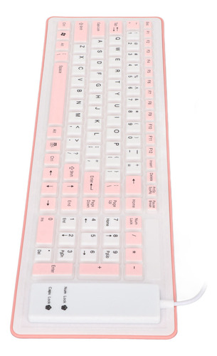 Teclado Silencioso De Silicona Plegable, 103 Teclas, Cable U