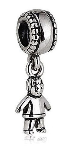 Luckybeads Little Boy Cuelga El Encanto 925 Sterling Silver 