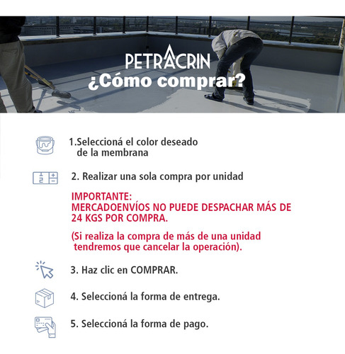 Imagen 8 de 10 de Membrana Liquida 20 Kg Super Petracrin + Envio Todo Pais