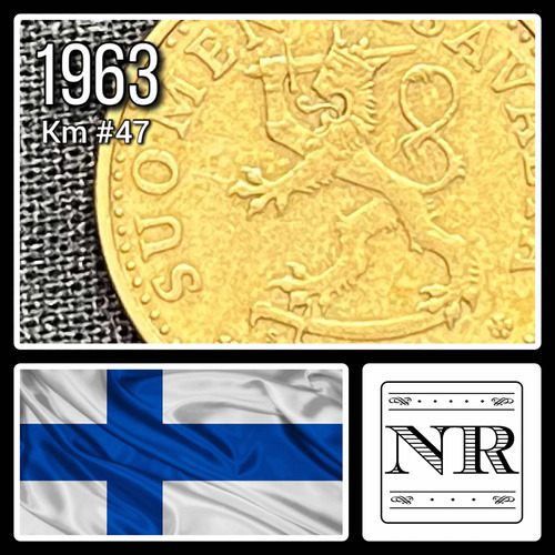 Finlandia - 20 Pennia - Año 1963 - Km #47 - Cruz St. Hannes