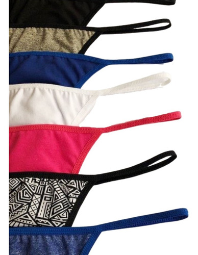 Imagen 5 de 8 de 12 Tangas De Algodón Ropa Interior Precio X Docena
