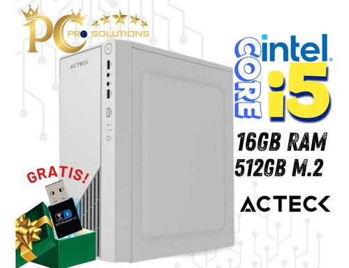 Pc Cpu Escritorio Intel Core I5 16gb 480gb Combo Oficina7pz