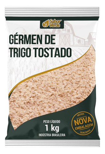 Germen De Trigo Tostado Farinha 1kg Sabor Verde