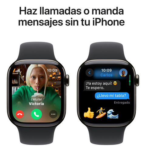 Apple Watchs10 Gps + Cellular 46mm S/m Titanio Color Pizarra Pizarra Correa Deportiva Negro Pizarra