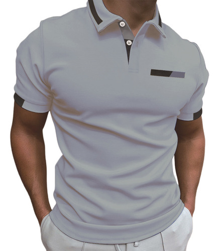 Camiseta Tipo Polo Casual Para Hombre