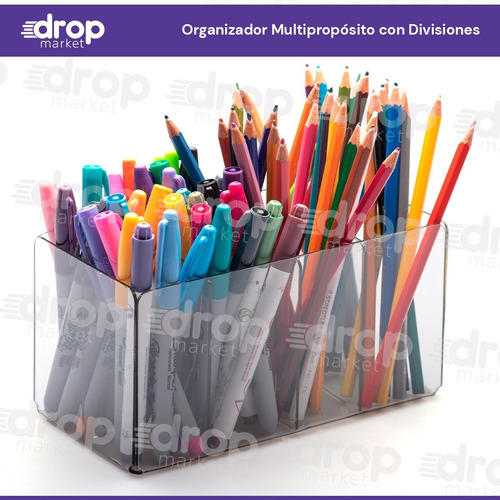 Imagen 2 de 9 de Organizador Escritorio Lapicero Porta Lápices 8 Divisiones