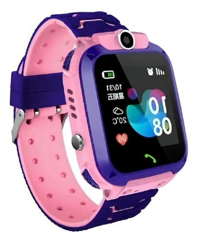 Relógio Q12 Inteligente Infantil Sos Smartwatch Rosa