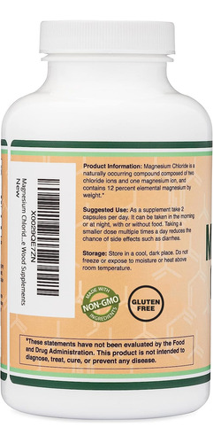 Cloruro De Magnesio 1000 Mg Apoya La Salud Digestiva Y Ósea