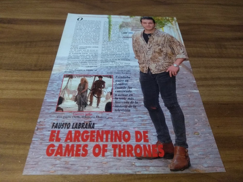 (v127) Fausto Labraña * Clipping Revista 1 Pg * 2015 (Usado)